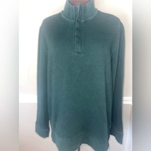 UNTUCKit 1/4 Zip Sweatshirt Green‎ Mens Sz L